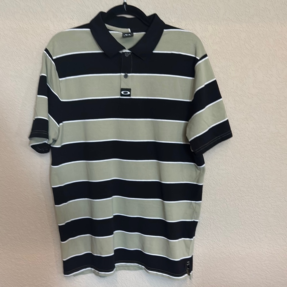 Oakley - Mens Hydrolix Striped Polo Shirt | Size XL